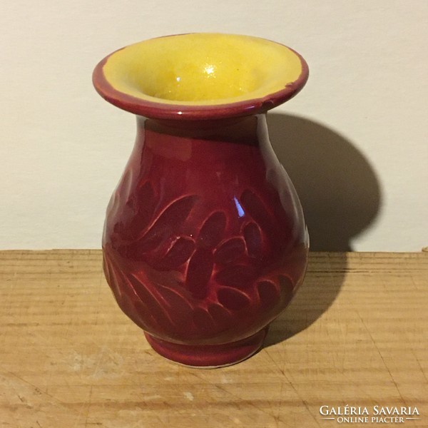 Small burgundy vase