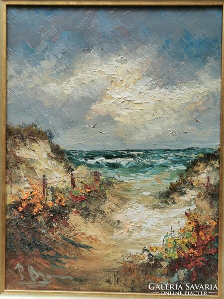 Peter brouwer (in Utrecht (Netherlands) 1935-2010) - beach ii. Painting