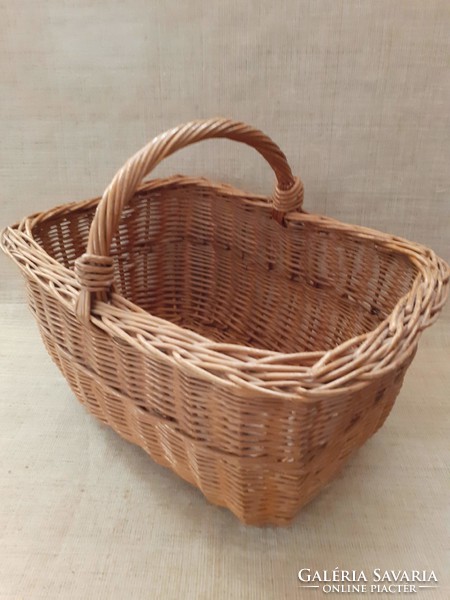 Old wicker basket in preserved condition