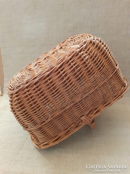 Old wicker basket in preserved condition