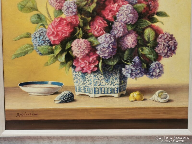 Bert notenboom (1942-2011) organ bouquet still life - world-famous Dutch painter's painting