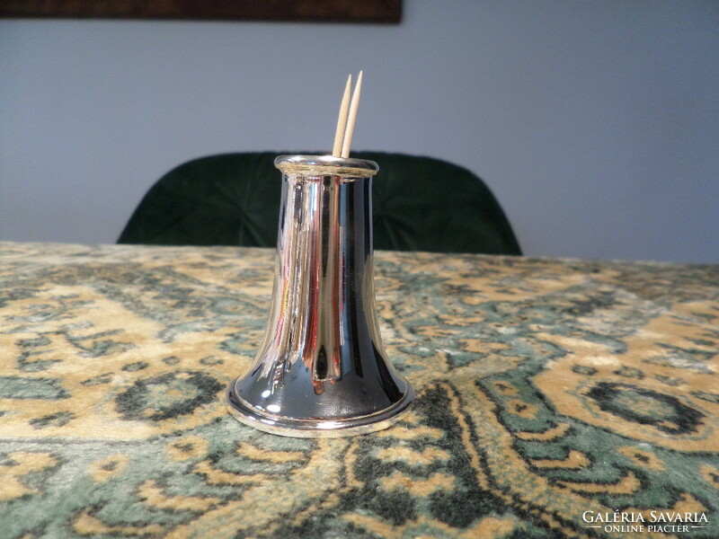 Art deco silver toothpick holder / toothpick holder