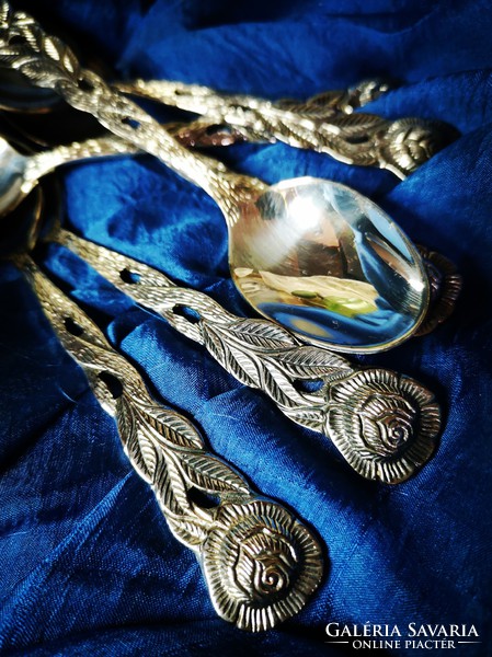 Silver-plated teaspoon with rose handle in Hildesheim