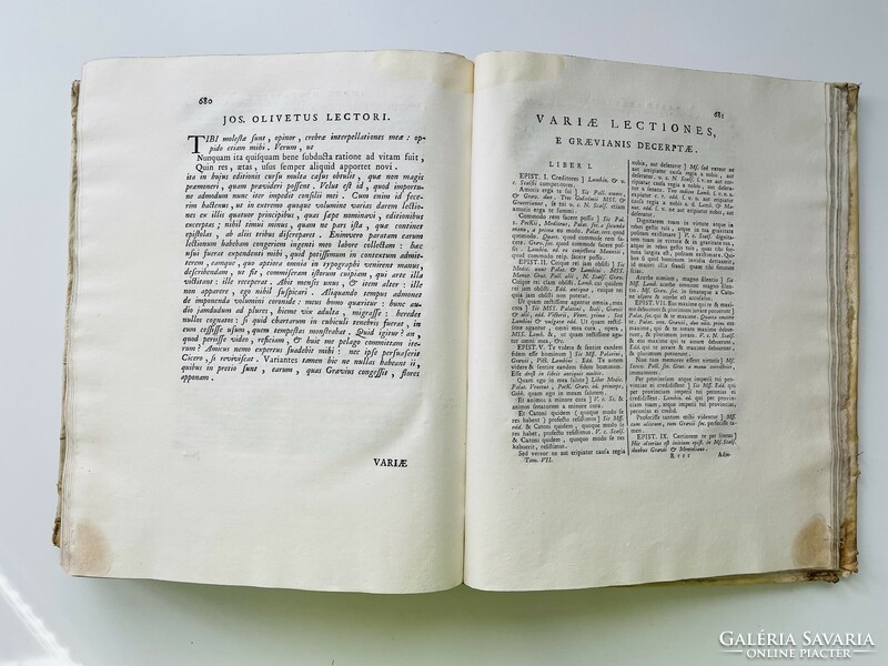 M. Tullii Ciceronis Opera II. kötete - 1753