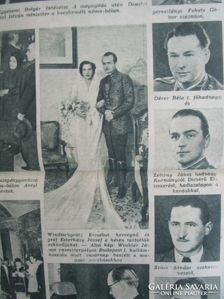 1944 címlapon ISTVÁNKA HORTHY ISTVÁN 3 ÉVES - ADY ENDRE - II. VILÁGHÁBORÚ Képes Vasárnap ÚJSÁG