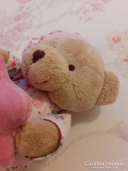 TEDDY BEAR - Early Days plüss maci pizsamában sapkában egy rózsaszín csillag a kezében