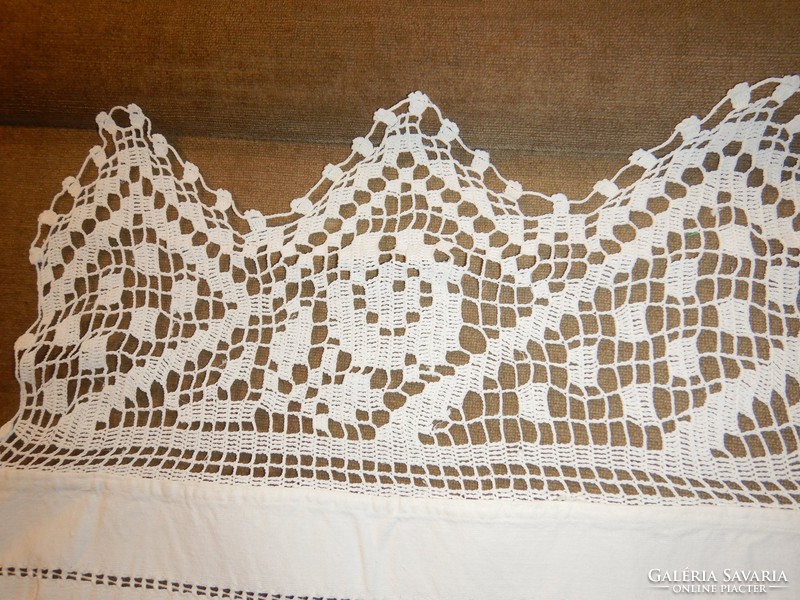 Openwork, very old tablecloth, table runner