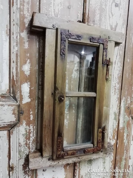 Window frame, small size, late 19th century, early 20th century window for photos or decoration