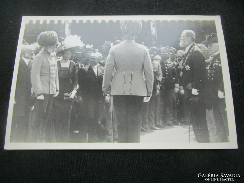 1909 Habsburg Emperor József Franz Hungarian King marked dry seal contemporary real photo photo