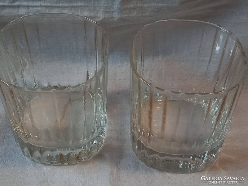 Régi Manhattan whiskys üveg pohár 2db