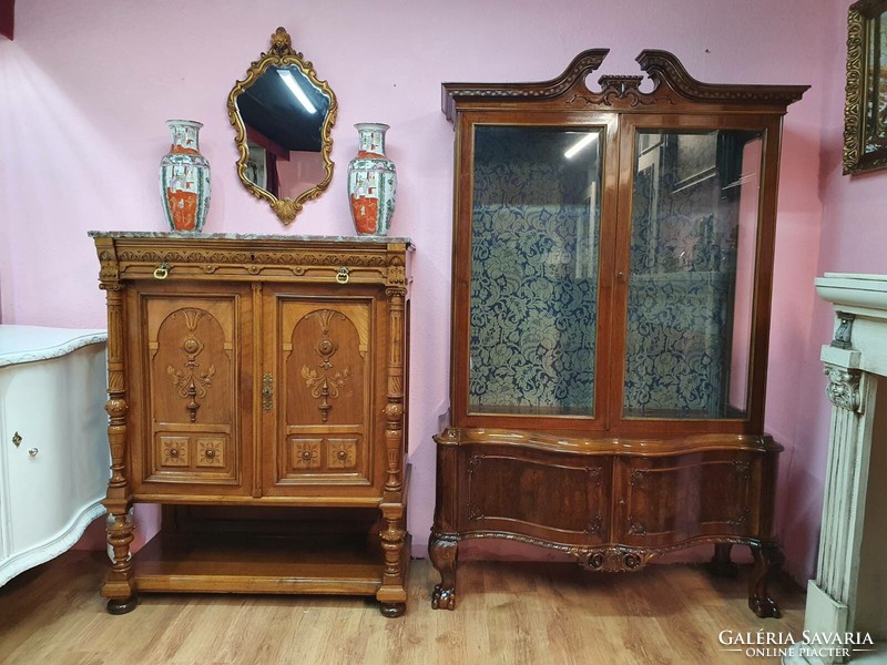 Carved antique quality Chippendale display case