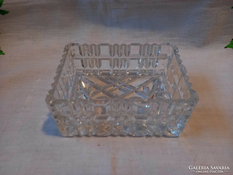 Üveg bonbonier a teteje nélkül ( tégla alakú )