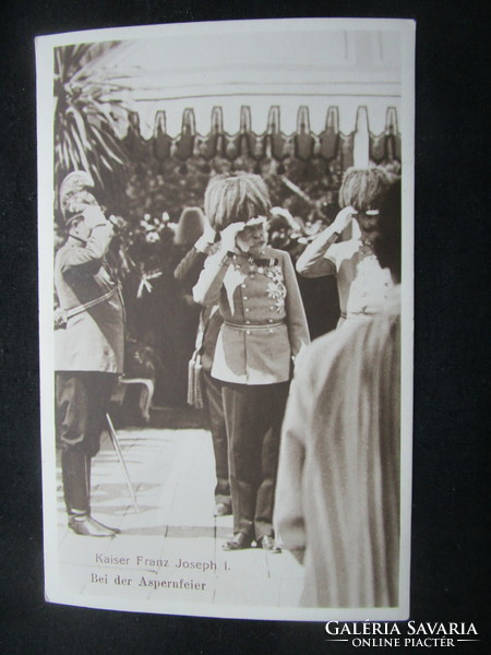1908 Original and contemporary photo of Habsburg Emperor József Franz, King of Hungary - sheet photograph