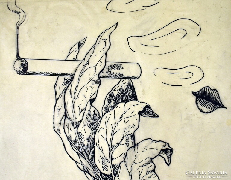 Kálmán Bánóczy: 1956 tobacco industry advertising plan for an agricultural exhibition