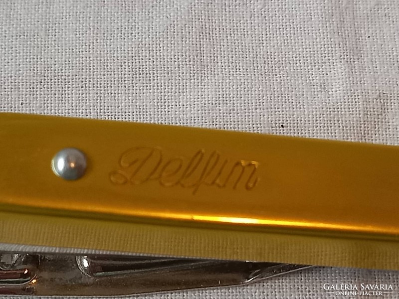Liliput Delfim retro Lengyel mini tűzőgép, saját műanyag tasakjában pót tűző kapoccsal