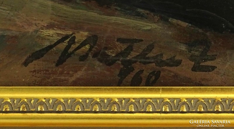 1L111 XX. századi magyar festő : Utcarészlet