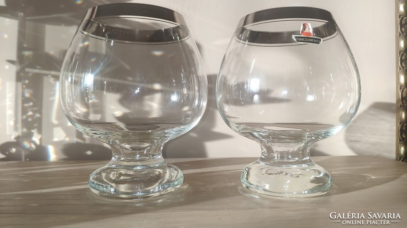 Mesés biedermeier stílusú Ingrid Glas kristálypoharak 2 db