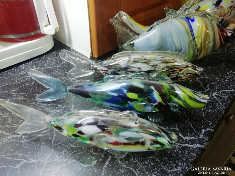 Régi üveg hal gyűjteményből hibátlan állapotban