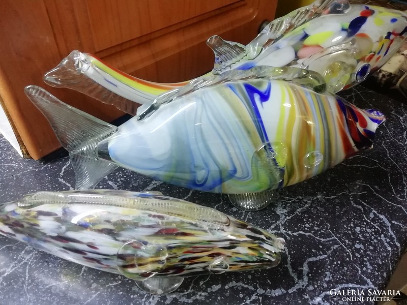 Régi üveg hal gyűjteményből hibátlan állapotban