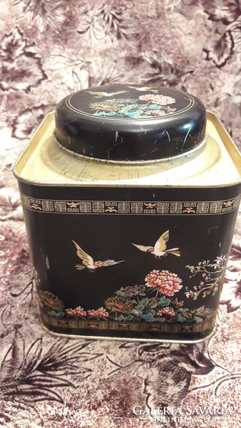 Old bird metal box, oriental tin box (l3084)