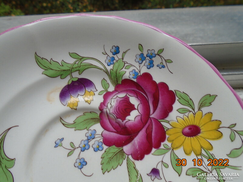 Spode marlborough sprays with a spectacular large floral pattern teacup coaster