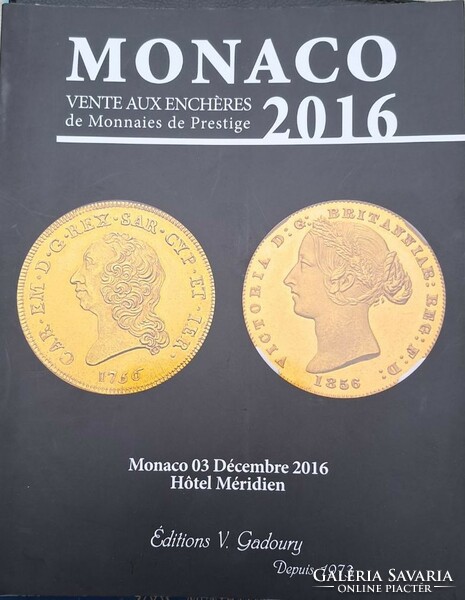 Monaco 2016. Auction prestige coins catalogue