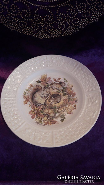 Mókusos porcelán tányér, gyerektányér (L2992)