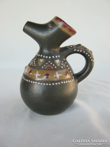 Retro ... Juried applied art ceramic figural jug spout