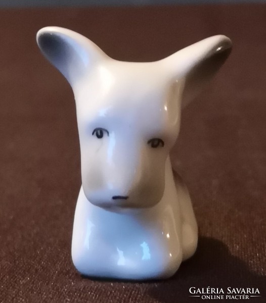 DT/092 - Hollóházi kiskutya porcelánfigura