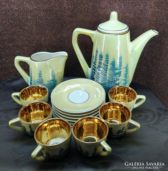 9-piece pearlescent coffee set
