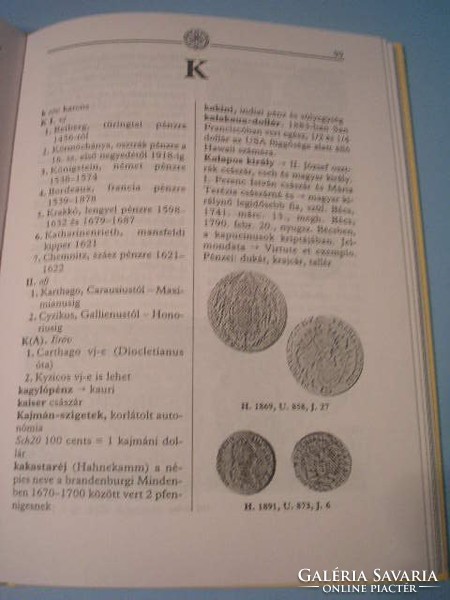 U12 Numizmatikai szófejtő ritkaság 2200 címirat 270 fotó Lexikon szintű ajándékozhatóan gyűjtöknek