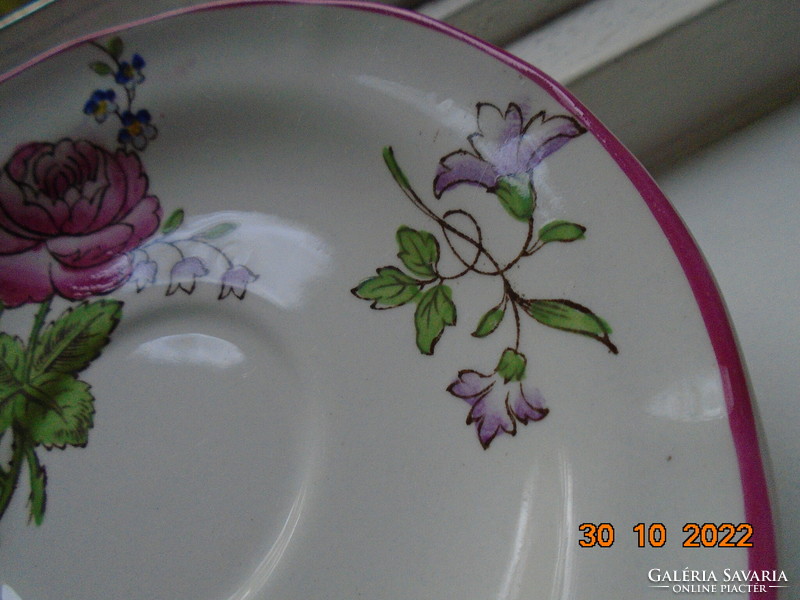 Spode marlborough sprays with a rich floral pattern with a coffee cup coaster