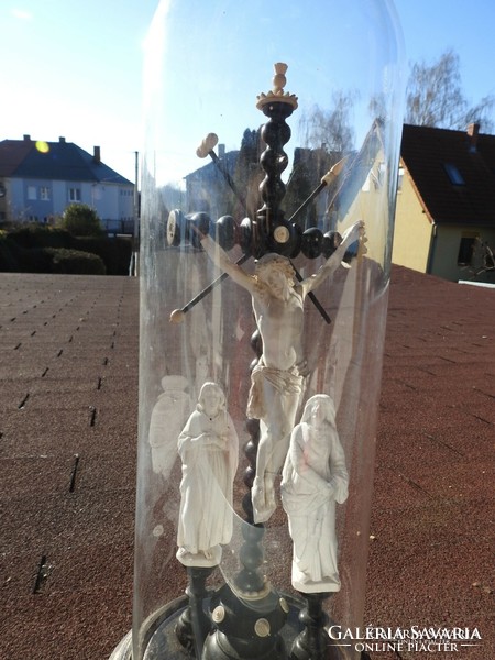 Old home altar under cover - Jesus on the cross