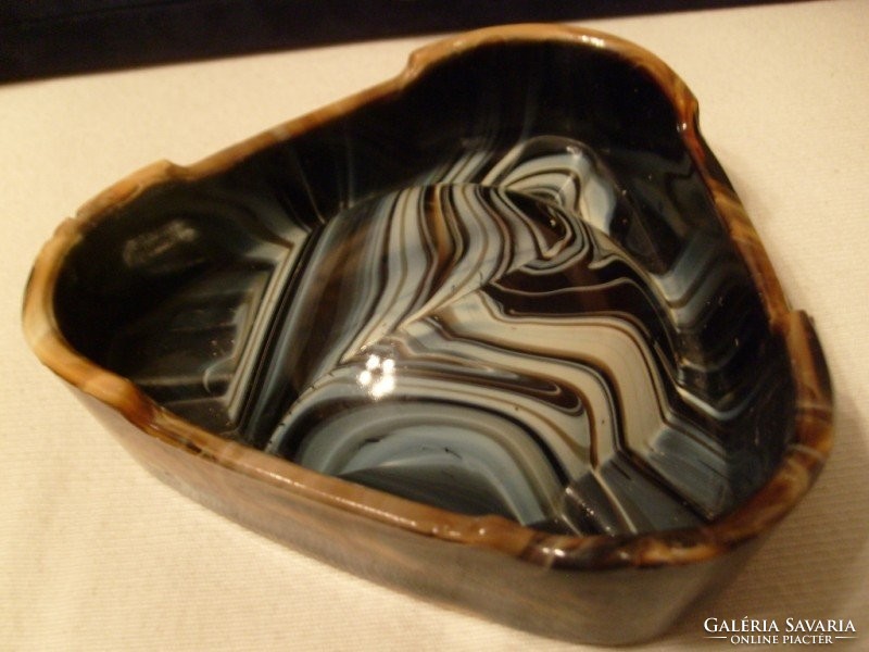 Art deco artistic luxury ashtray made of multilayer glass ceramics rarity changing color