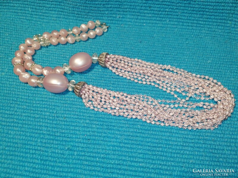 Pink retro necklace (476)