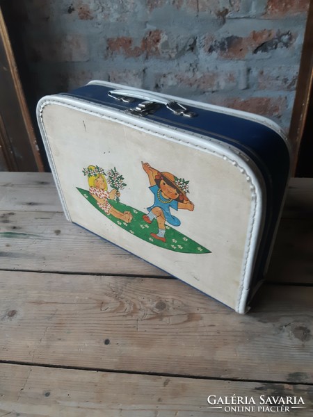 Retro Czechoslovakian children's suitcase set, snack suitcase set