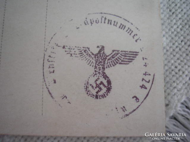 Nazi-stamped 3-color postcards from a rarity collection to a collection