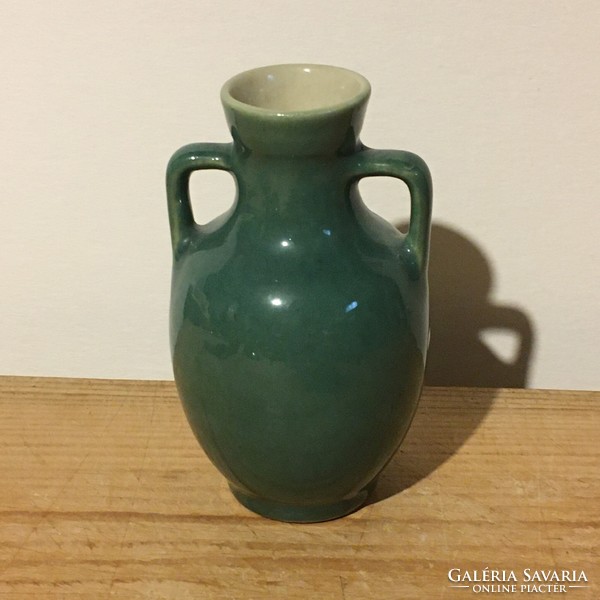 Green ceramic amphora
