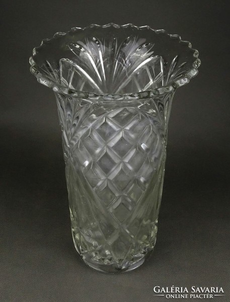 1L172 Régi üveg váza virágváza 27.5 cm