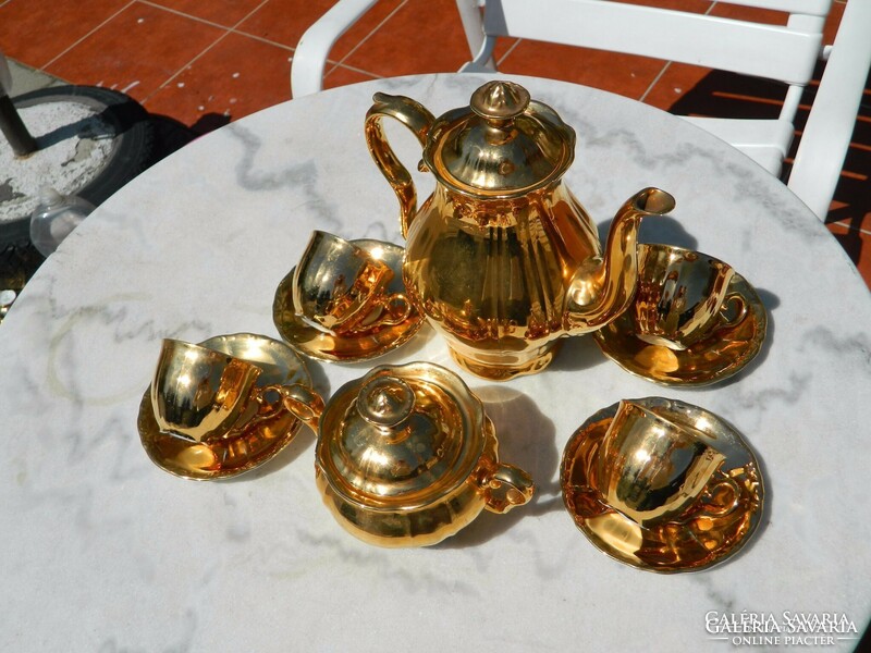 Gold plated epiag coffee set