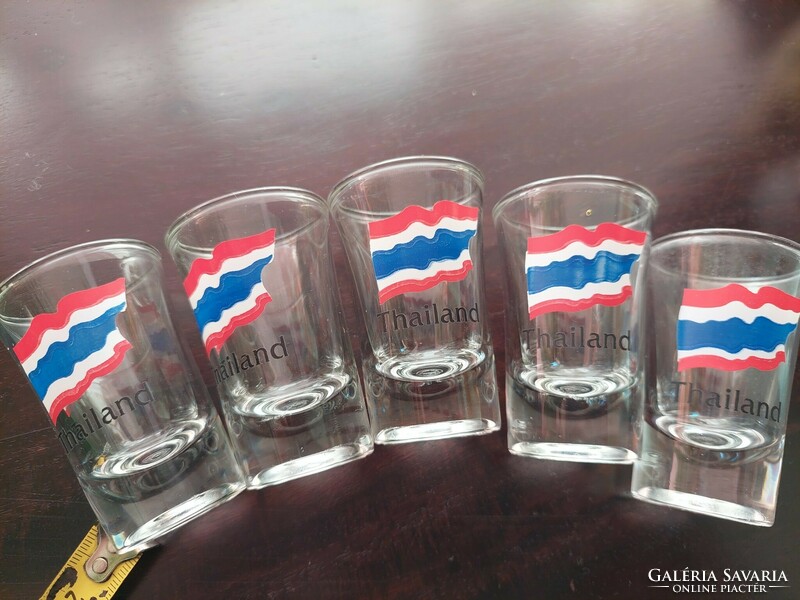 Thailand 5 half glasses new! 5 pieces 5000ft