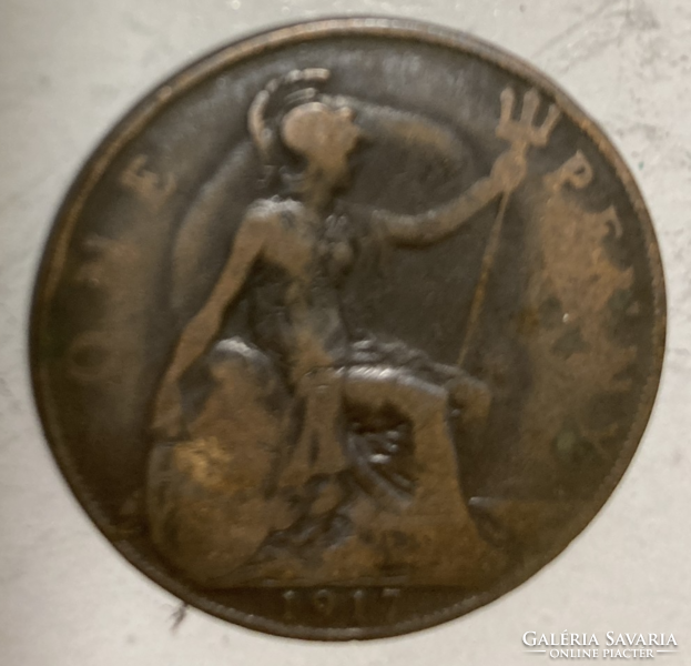 1 Penny 1917. V. György (1936-1952) Anglia (150)