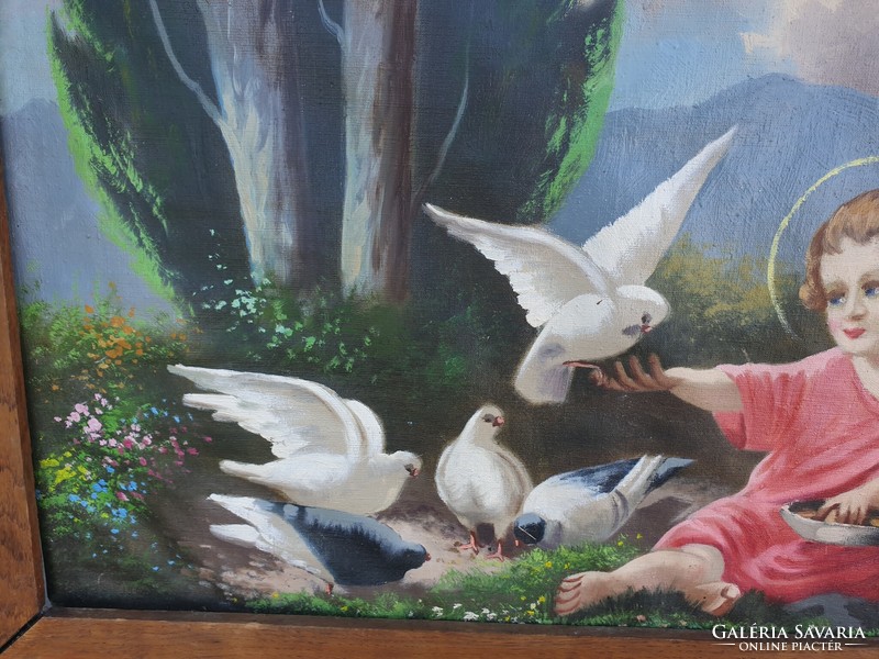 Sinka Mátyás: Szűz Mária a Kis Jézussal galambok között