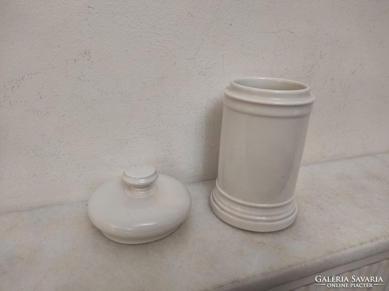 Antik patika tégely porcelán edény gyógyszer gyógyszertár szecessziós motívum 911 6034
