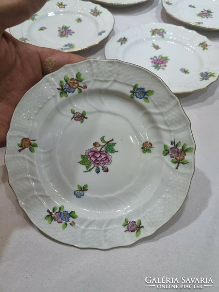 6 Herend cake plates