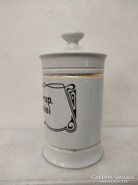 Antique apothecary jar, porcelain pot, drugstore, art nouveau motif 910 6033