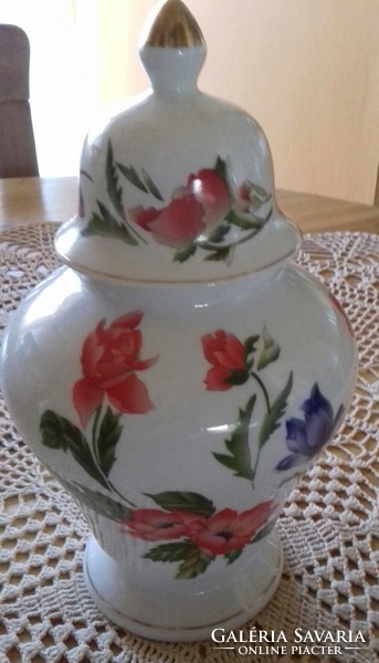 Royal crest porcelain urn vase - lid 30 cm xx
