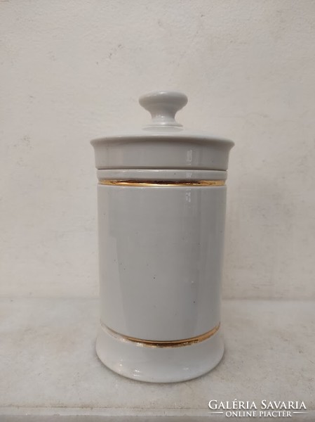 Antique apothecary jar, porcelain pot, drugstore, art nouveau motif 910 6033