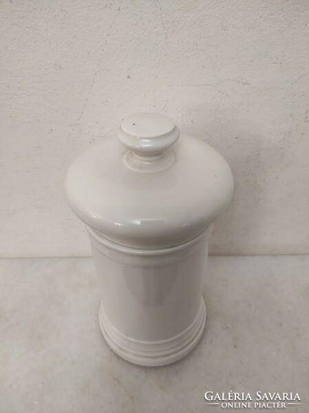 Antik patika tégely porcelán edény gyógyszer gyógyszertár szecessziós motívum 911 6034