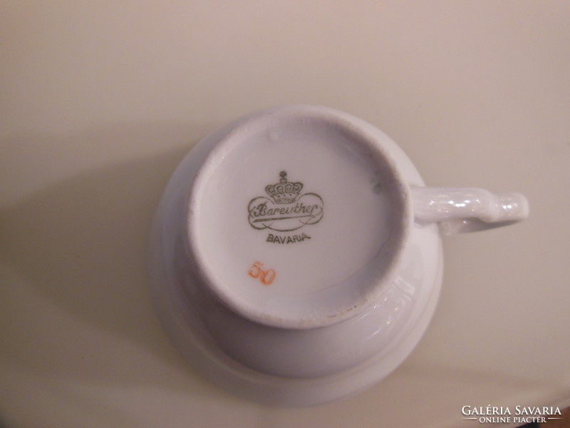 CSÉSZE - BAVARIA - EZÜSTÖZÖTT - PORCELÁN - 2,5  dl - HIBÁTLAN